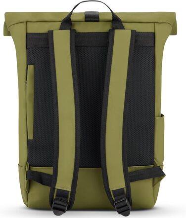 Рюкзак Johnny Urban Harvey Medium ролтоп, 15 л, водостійкий, оливковий, з відділенням для ноутбука, універсальний для міста, роботи, навчання, матове PU-покриття