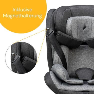 Дитяче автокрісло Osann Swift360 S i-Size 360° Reboarder (76-150 см), сіре