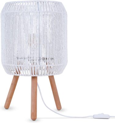 Настільна лампа Paco Home Boho з абажуром, біла, для спальні, робочого столу, декор, E27, тип 5