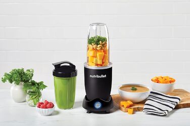 Електричний блендер Nutribullet Pro 1200 Вт, подрібнювач, смузі-мейкер, 700/900 мл, чорний