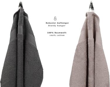 Набір рушників Betz Palermo 6 шт: 2 банних 70x140 см, 4 для рук 50x100 см, сауна-рушник, антрацит (Stone)