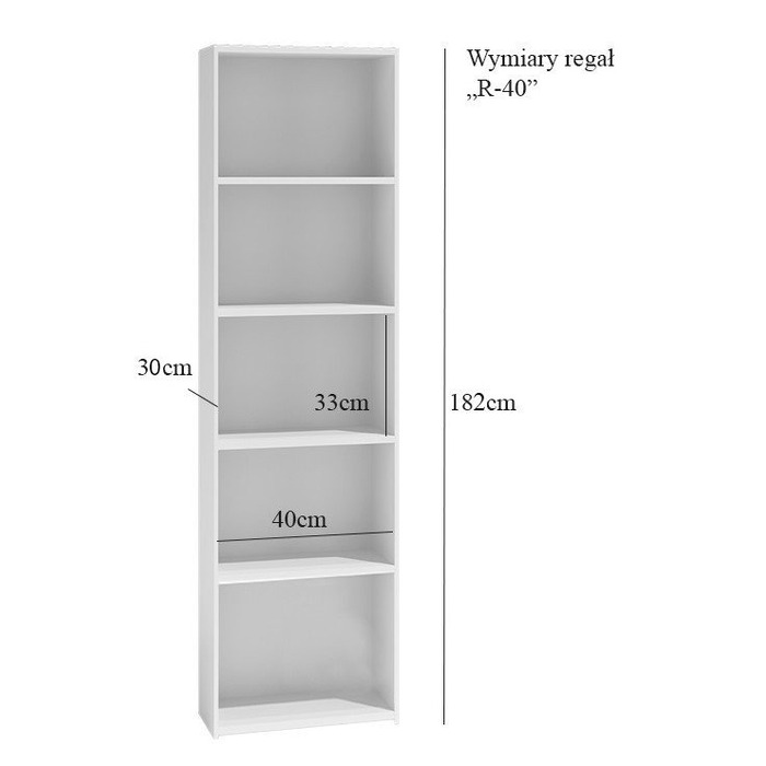 Стелаж TopEshop 40 x 182 x 30 см, антрацит, дуб артизан