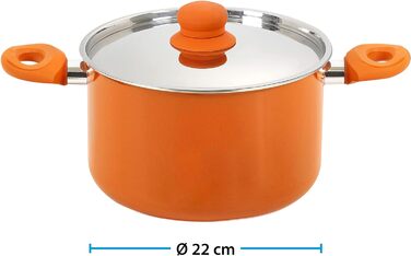 Набір каструль BRUNNER Mandarina, 9 предметів, антипригарне покриття