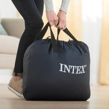 Надувний матрац Intex Queen Ultra Plush Fiber-Tech RP 152x203x46 см (64428ND) - двоспальний, флокований
