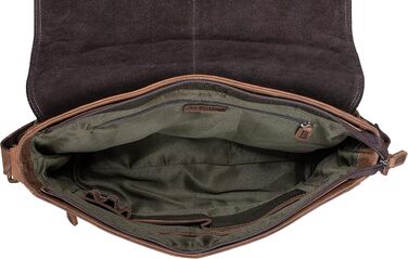 Шкіряна сумка для ноутбука LEABAGS Oxford 15 дюймів, натуральна шкіра корів, темно-коричневий Hunter (38x10x31 см) для чоловіків та жінок