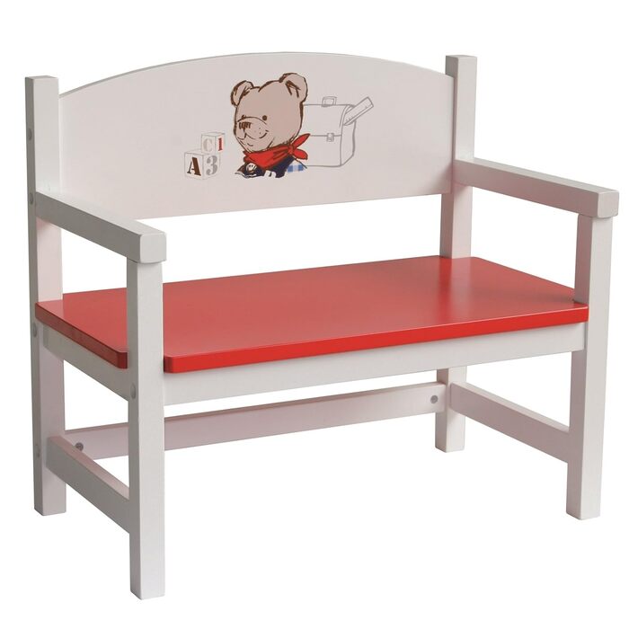 Дитяча лава для ляльок Roba Teddy College, біла, меблі для ляльок