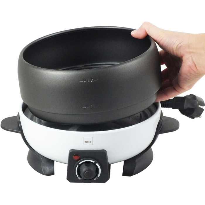Електрофондю Kela Simplon 1,9 л, для олії, сиру, м'яса та шоколаду, 800 Вт, на 6 осіб