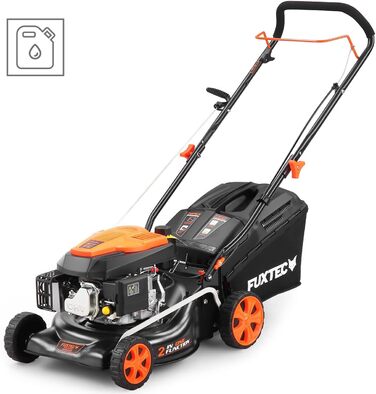 Бензинова газонокосилка FUXTEC FX-RM4646ECO 3в1 • 3,5PS, 2,6kW, 46см ширина зрізу, 50л травосбірник, мульчування, викид ззаду