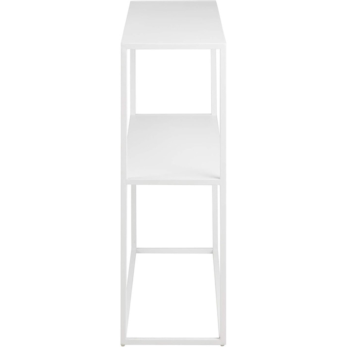 Консольний стіл AC Design Furniture Nino з 1 полицею, білий металевий, індустріальний стиль, для вітальні та передпокою, 79,5x80,5x26 см