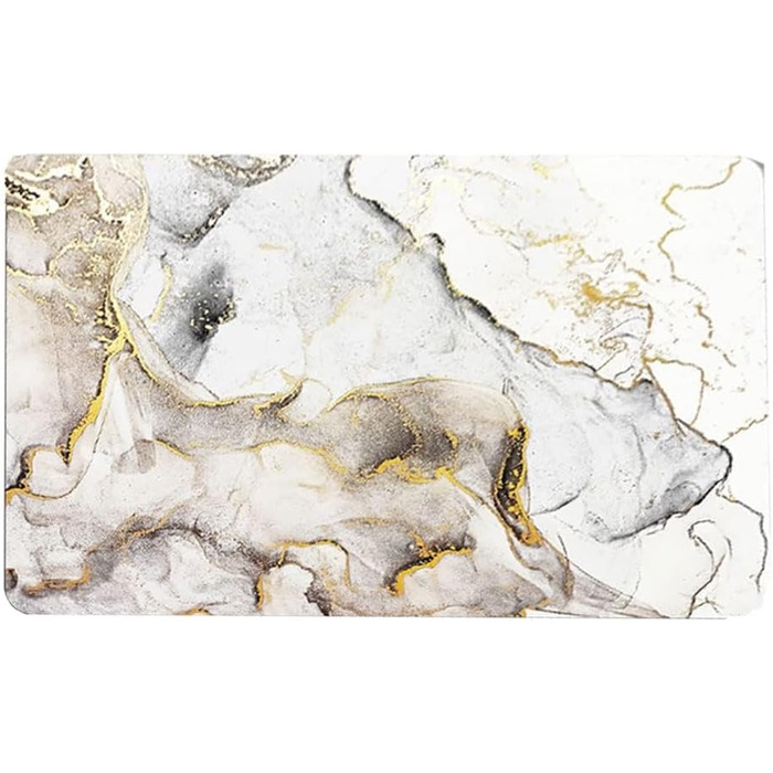 Килимок для ванної Tobil, антиковзний, біло-золотий, 40x60 см, вбираючий, різні дизайни
