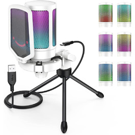 Ігровий USB мікрофон FIFINE для ПК, PS4, PS5, Mac з підставкою, кнопкою вимкнення звуку, поп-фільтром, антивібраційним кріпленням, для стрімінгу, подкастів, студії