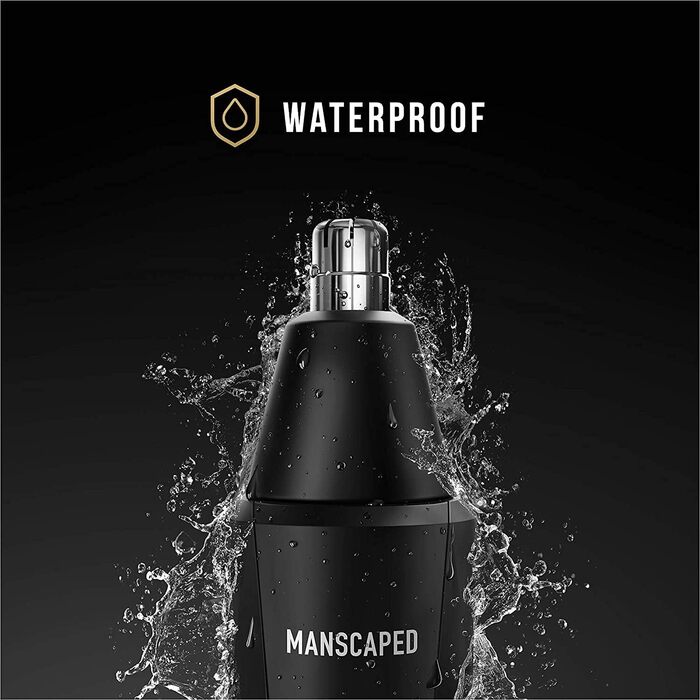 Тример для вух та носа MANSCAPED Weed Whacker, гіпоалергенний, акумуляторний, 9000 об/хв, для вологого і сухого гоління, з нержавіючої сталі