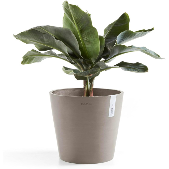 Квітчар Ecopots Taupe: великий горщик для квітів, 40x40x34.8 см