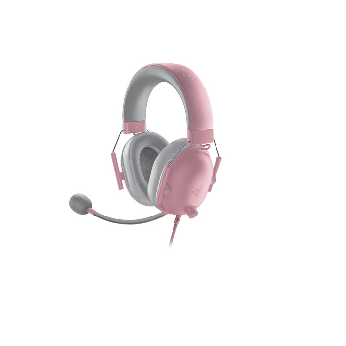 Ігрова гарнітура Razer BlackShark V2 X Quartz Pink — дротова навушники для кіберспорту, 7.1 Surround Sound, мікрофон Hyperclear, 50мм драйвери Triforce, рожева