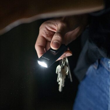 Ліхтарик-брелок Ledlenser K6R, 400 люмен, акумуляторний, USB-A, з червоним світлом, сірий