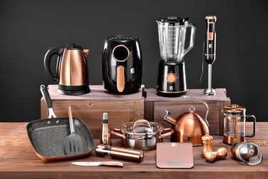 Аерофритюрниця BERGNER Copper 4,8 л, 1300 Вт, антипригарна, таймер, регулювання температури, знімний кошик, мідна