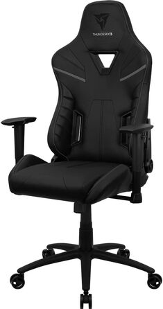 Ігрове крісло ThunderX3 TC5 чорне, ергономічний геймерський стілець для комп'ютера, навантаження до 150 кг
