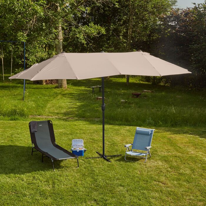 Relaxdays Подвійний парасоль від сонця 460 x 270 см