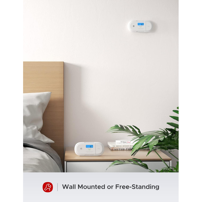 Розумний датчик чадного газу X-Sense XC04-WX з Wi-Fi, сповіщення через додаток X-Sense Home Security, зі змінною батареєю, білий