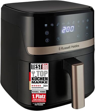 Аерофритюрниця Russell Hobbs SatisFry 4,3 л, 9 програм, Rapid AirFryer, без масла, сенсорне керування, компактна, гриль, випікання, до 200°C, модель 27610-56