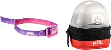 Дитячий налобний ліхтар Petzl Tikkid рожевий з чохлом