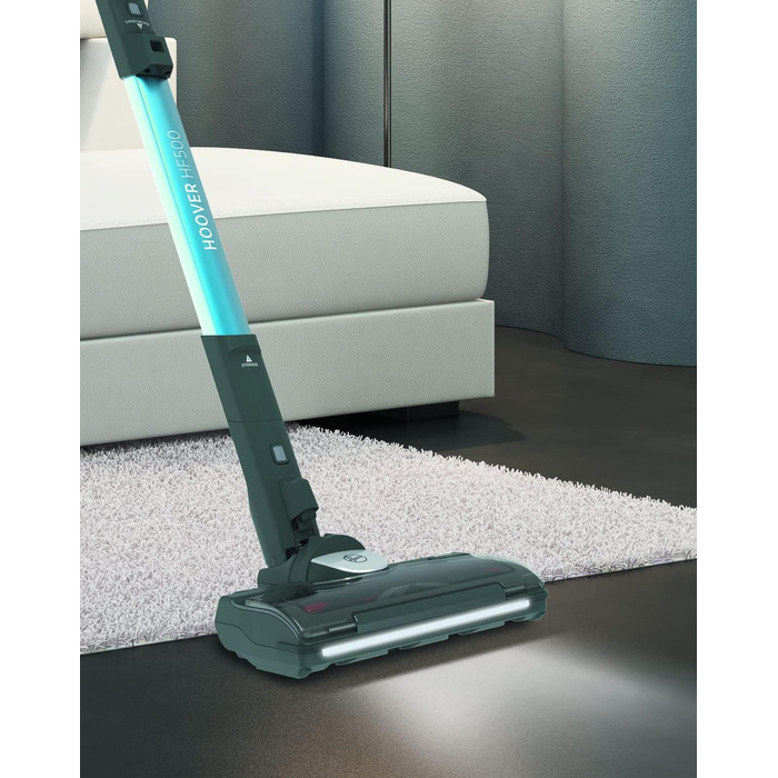 Бездротовий пилосос Hoover H-FREE 500 PETS для шерсті тварин, акумуляторний, 2-в-1 (ручний та вертикальний), до 30 хв роботи, без мішка, насадка для шерсті, LED-підсвітка, паркування, компактний