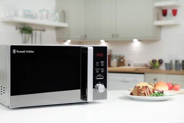 Компактна мікрохвильова піч Russell Hobbs RHM2076S, 800 Вт, 20 л, срібляста