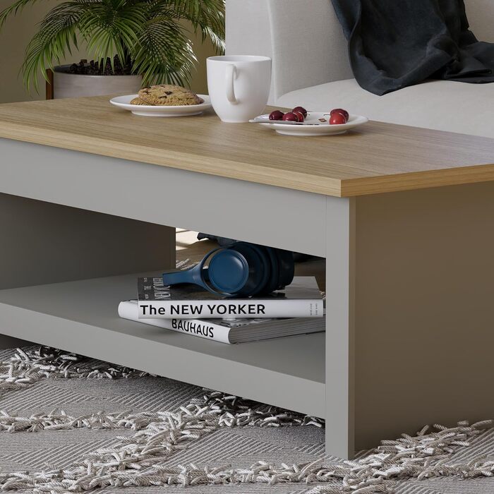 Журнальний стіл Vida Designs Arlington, ДСП, сірий, 40.5x105x47 см