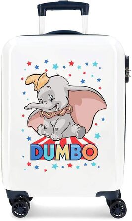Дитяча валіза Disney Dumbo, жорсткий ABS, 37x55x20 см, 32 л, з кодовим замком, 4 колеса, ручна поклажа, різнокольорова