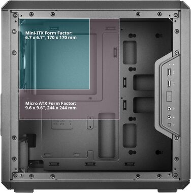 Корпус для ПК Cooler Master MasterBox Q300L, Micro-ATX/Mini-ITX, USB 3.0, прозоре бокове вікно