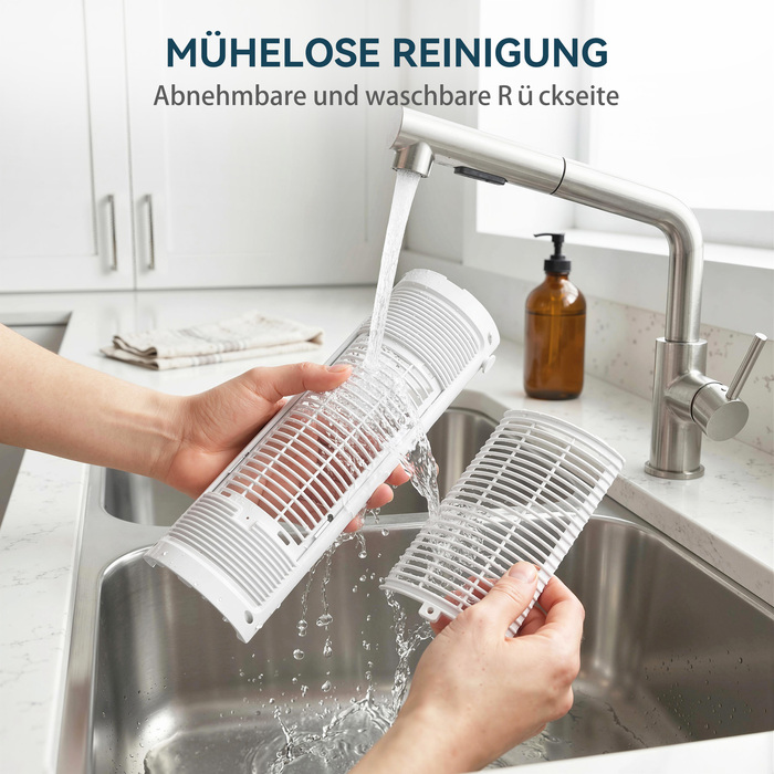 Колонний вентилятор для спальні, 40 см настільний вентилятор з функцією зволоження, 3 швидкості, осциляція 90° та таймер