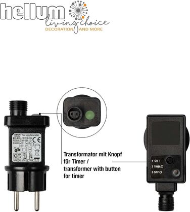 LED гірлянда hellum для вулиці та дому, 80 яскравих різнокольорових діодів, таймер, живлення від мережі, для ялинки, зелений кабель, довжина 7,9 м