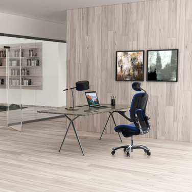 Офісне крісло / поворотне крісло VAPOR LUX тканина синя hjh OFFICE