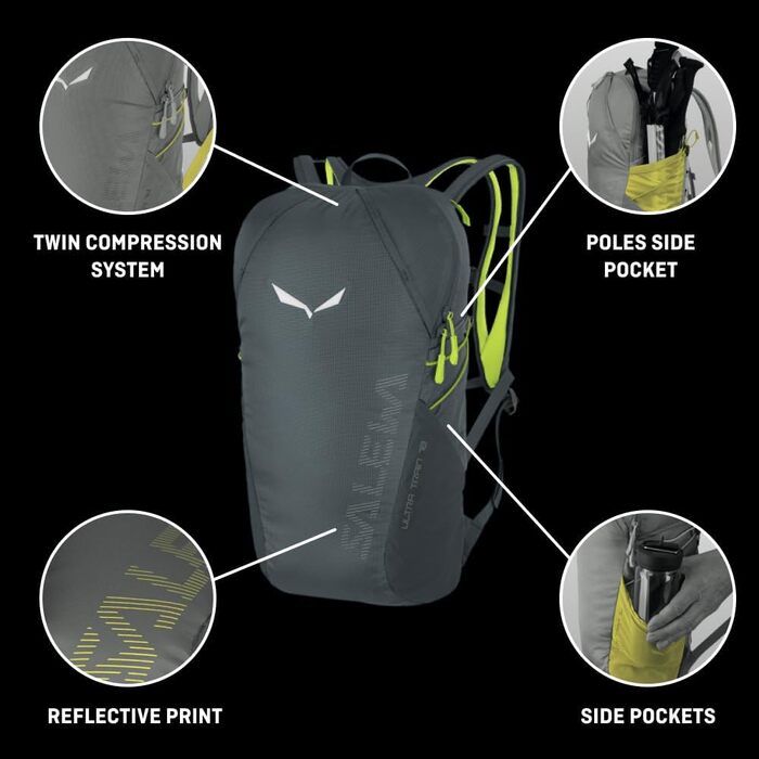 Рюкзак для швидкого хайкінгу Salewa Ultra Train 18 л, унісекс, електрик