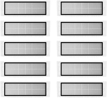 Комплект з 10 HEPA-фільтрів для пилососів Xiaomi Roborock S6, S5 Max, S6 Pure, S6 MaxV, S60, S65, S5, S50, S55, E25, E35 — аксесуари та змінні фільтри для роботів-пилососів