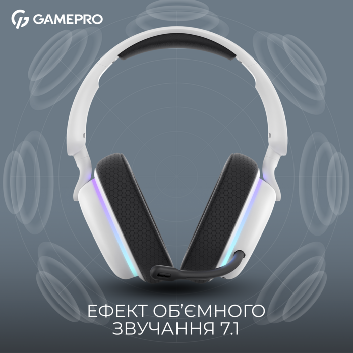 Бездротова ігрова гарнітура GamePro Asgard Bragi (HSW250W)
