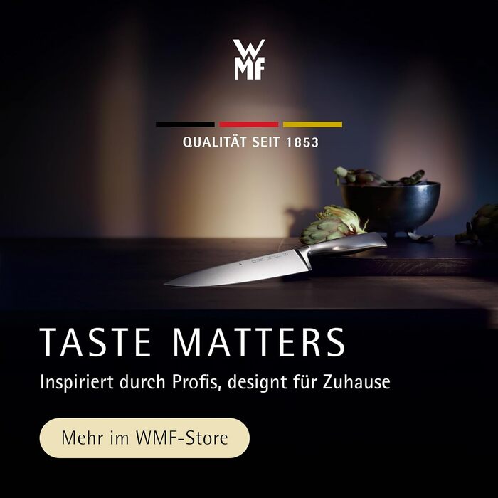 Набір кухонних ножів WMF Touch (2 шт.) з антипригарним покриттям та захисними чохлами, чорний/сріблястий