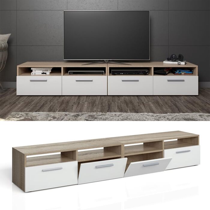 Тумба під телевізор Vicco Diego 190x38 см, дуб сонома