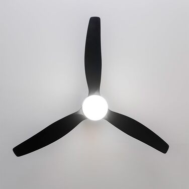 Стельовий вентилятор Cecotec Aero 5600 WiFi з підсвічуванням, 52 дюйми, 40 Вт, 3 лопаті, пульт ДУ, IP44, режим зима/літо, таймер (Білий/Чорний)