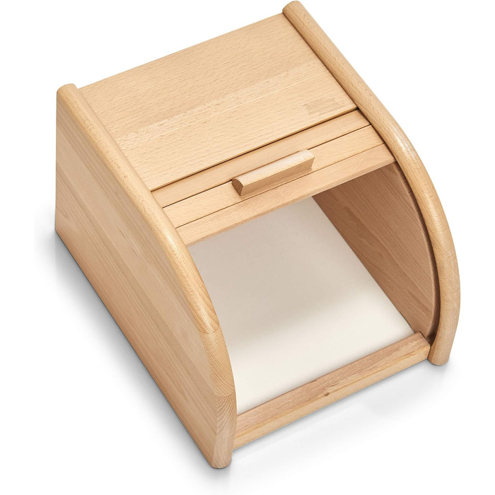 Зберігач для хліба Zeller 20463 з ковзаючим кришкою, бук, 23 x 28 x 18 см