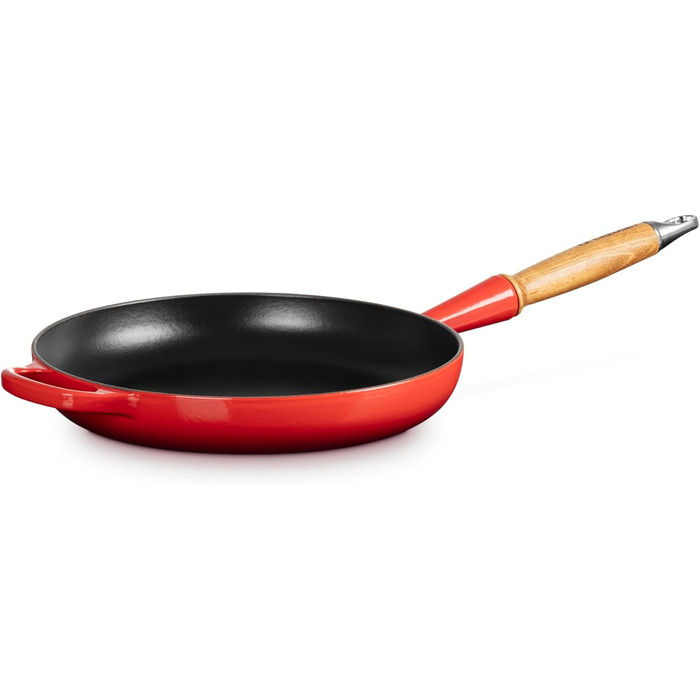 Сковорода Le Creuset Signature з чавуну з дерев'яною ручкою, 24 см, Kirschrot (Вишневий)