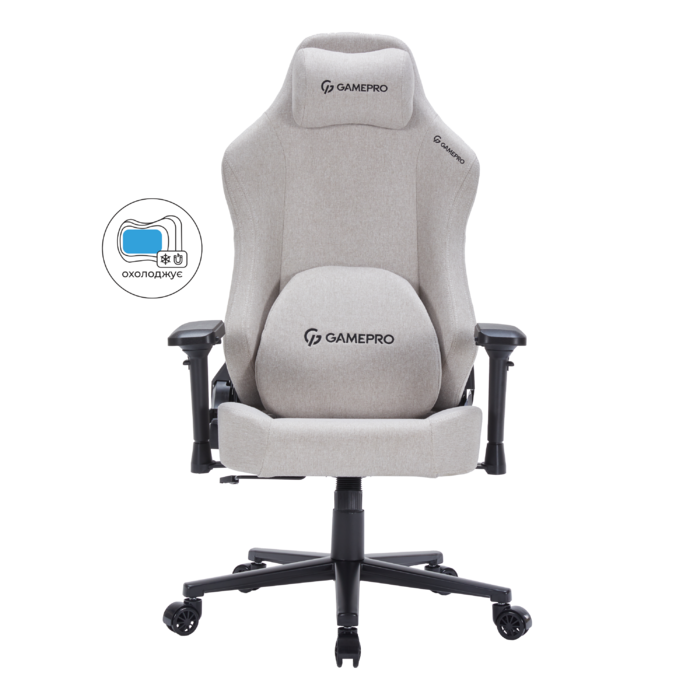 Крісло ігрове GamePro FGC750LG Fabric Light Gray