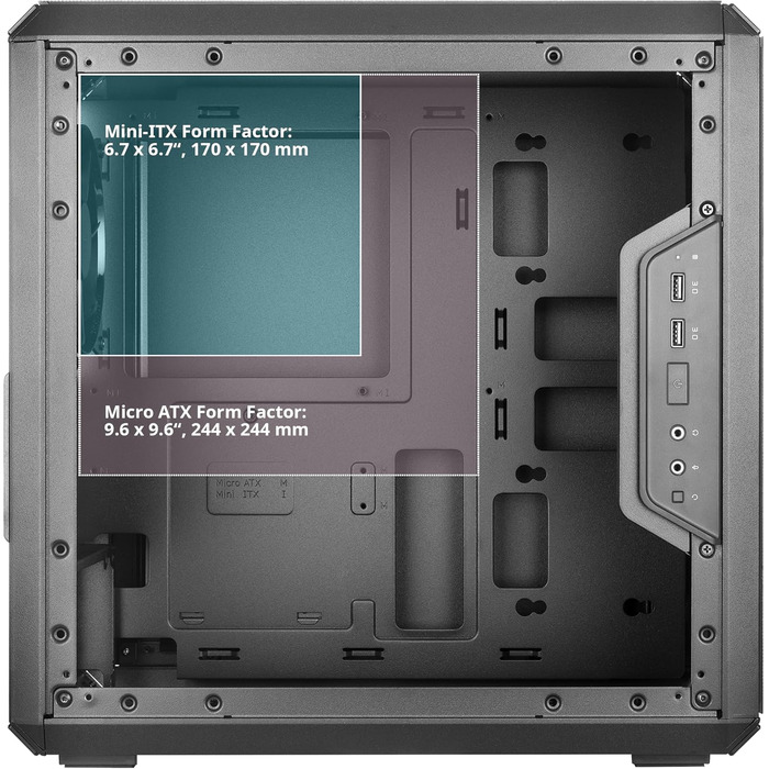 Корпус для ПК Cooler Master MasterBox Q300L, Micro-ATX/Mini-ITX, USB 3.0, прозоре бокове вікно