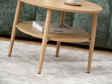 Круглий кавовий столик Mebel-Partner, 60 x 60 x 45 см, дуб