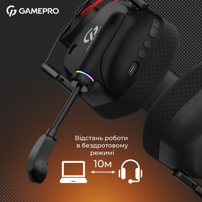 Бездротова ігрова гарнітура Gamepro Genesis Mercury Pro (HSW120B) 3-Mode