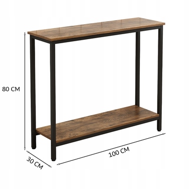Стелаж MuvuHome 100 x 80 x 30 см, дуб рустикальний