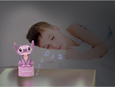 Дитячий Bluetooth-нічник Lexibook Disney Stitch & Angel, рожевий, модель NS02D1