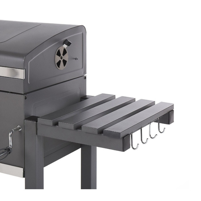 Великий вугільний гриль для саду з кришкою, решітка 57 x 43 см, BBQ для вугілля та брикетів