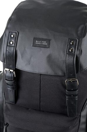 Рюкзак Nitro Daypacker 32 л чорний, ретро, з м'яким відділенням для ноутбука, міський, для школи і туризму