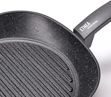 Гриль-сковорода Moneta 28x28 см, алюмінієва, чорна, для індукції